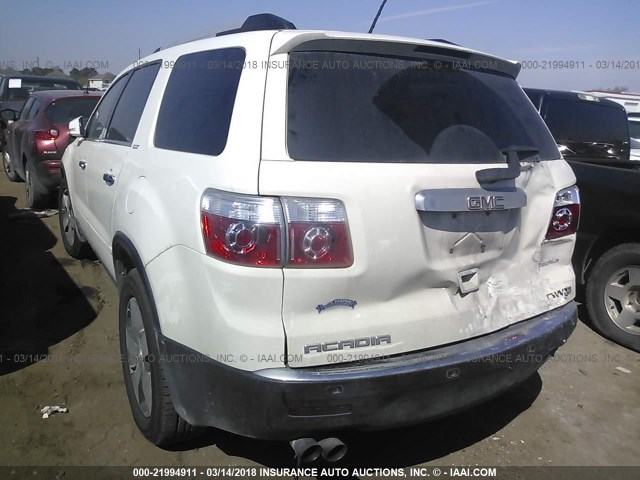 1GKKVRED9BJ104062 - 2011 GMC ACADIA SLT-1 WHITE photo 3