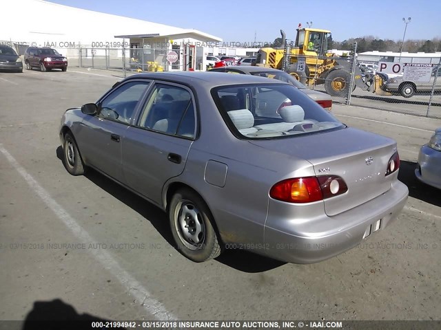 1NXBR12E31Z554197 - 2001 TOYOTA COROLLA CE/LE/S BEIGE photo 3