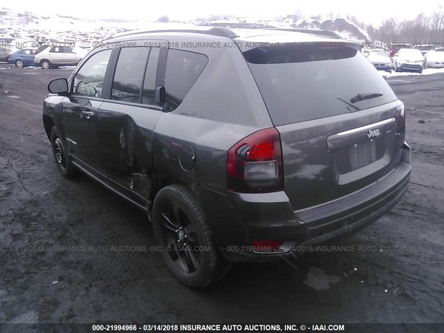 1C4NJDBB2ED800100 - 2014 JEEP COMPASS SPORT GRAY photo 3