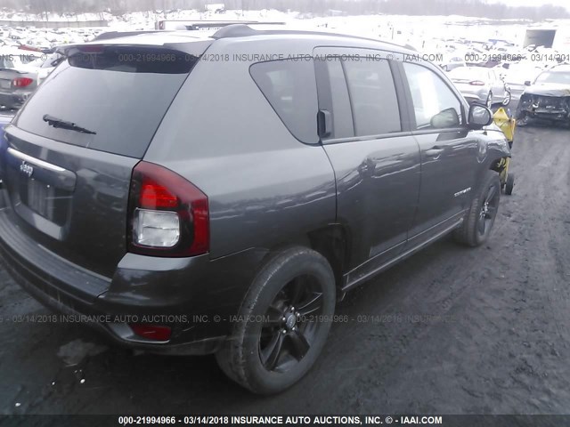 1C4NJDBB2ED800100 - 2014 JEEP COMPASS SPORT GRAY photo 4