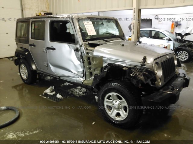 1C4BJWDG1FL737666 - 2015 JEEP WRANGLER UNLIMITE SPORT GRAY photo 1