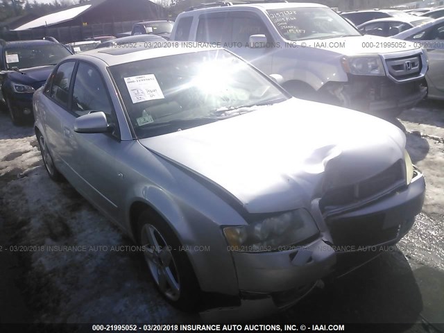 WAULC68E84A276253 - 2004 AUDI A4 1.8T QUATTRO SILVER photo 1