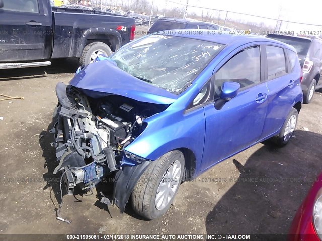 3N1CE2CP6GL352647 - 2016 NISSAN VERSA NOTE S/S PLUS/SV/SL/SR BLUE photo 2