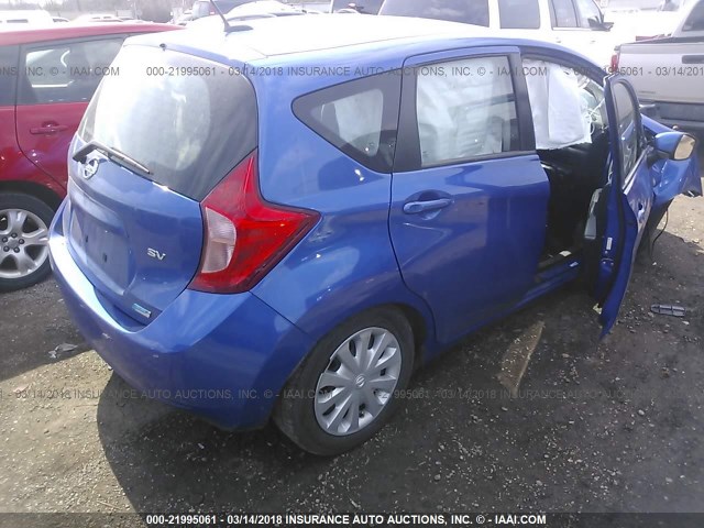 3N1CE2CP6GL352647 - 2016 NISSAN VERSA NOTE S/S PLUS/SV/SL/SR BLUE photo 4