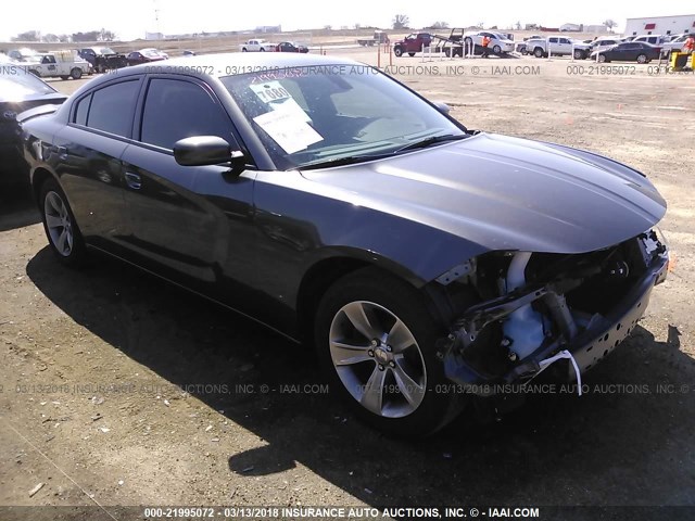 2C3CDXHG6HH612257 - 2017 DODGE CHARGER SXT GRAY photo 1