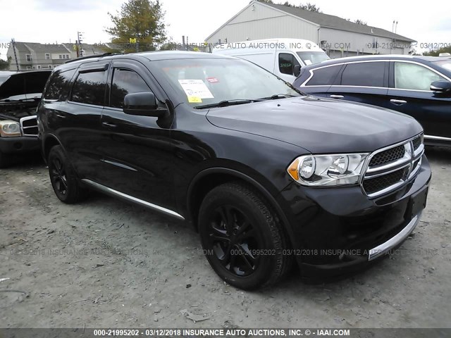 1C4RDJAGXDC608576 - 2013 DODGE DURANGO SXT BLACK photo 1