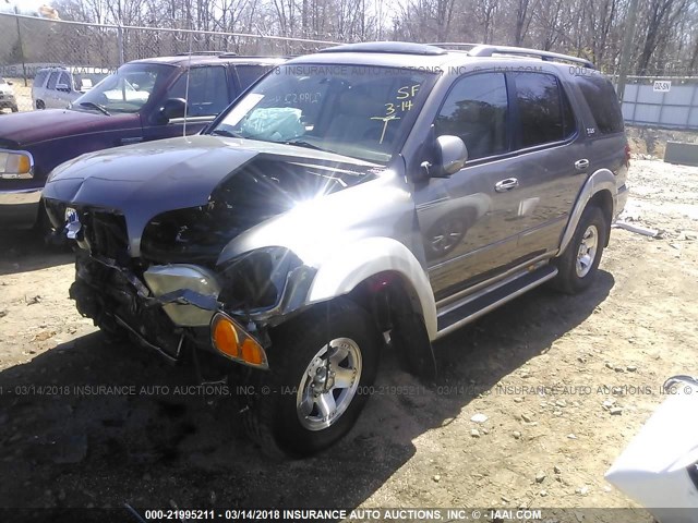 5TDZT34AX3S178910 - 2003 TOYOTA SEQUOIA SR5 GRAY photo 2