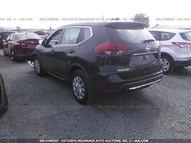 KNMAT2MT6HP605655 - 2017 NISSAN ROGUE S/SV BLACK photo 3