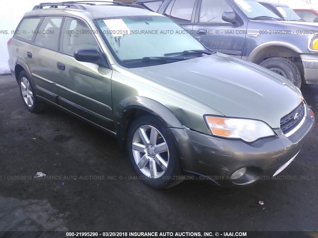 4S4BP61C867316208 - 2006 SUBARU LEGACY OUTBACK 2.5I GREEN photo 1