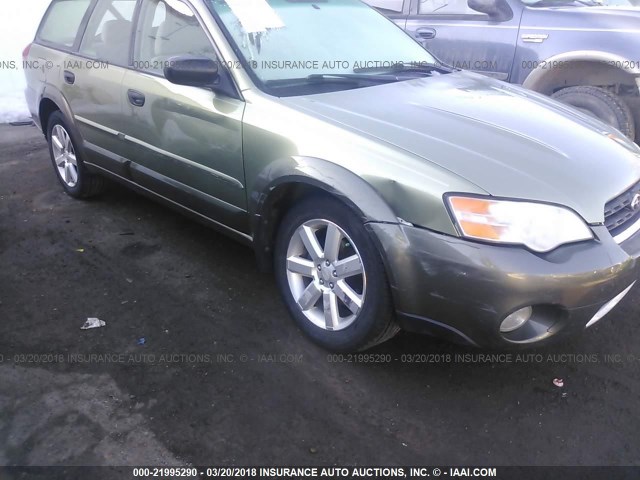 4S4BP61C867316208 - 2006 SUBARU LEGACY OUTBACK 2.5I GREEN photo 6