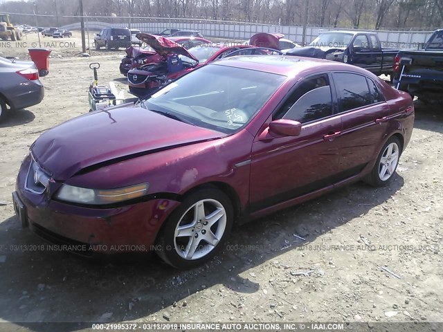 19UUA66205A072457 - 2005 ACURA TL BURGUNDY photo 2