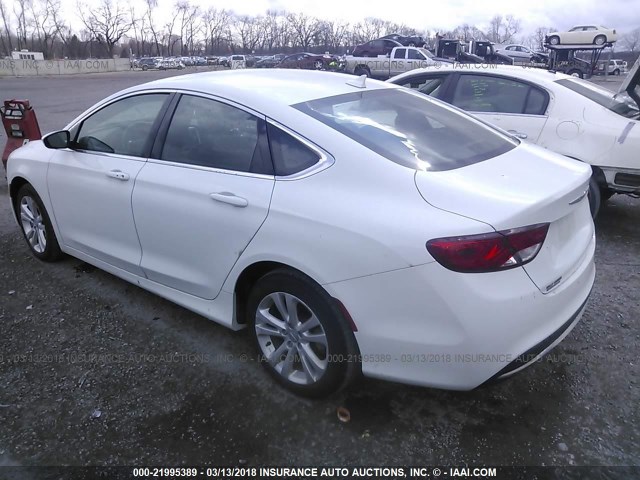 1C3CCCAB8GN195272 - 2016 CHRYSLER 200 LIMITED WHITE photo 3