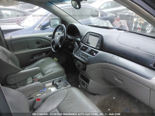 5FNRL38895B038491 - 2005 HONDA ODYSSEY TOURING BLUE photo 5