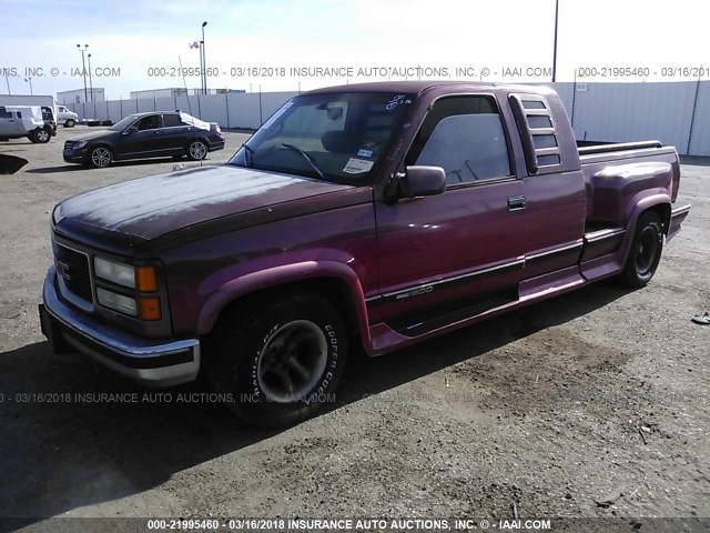 2GTEC19RXV1536647 - 1997 GMC SIERRA C1500 RED photo 2