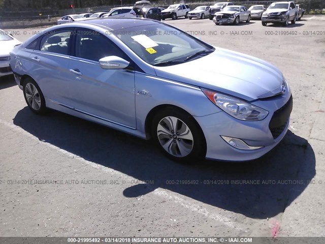 KMHEC4A47DA075683 - 2013 HYUNDAI SONATA HYBRID BLUE photo 1