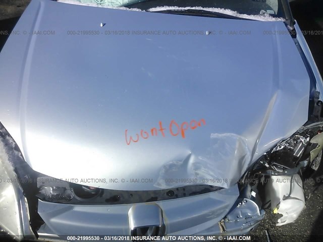 JHMES96685S026355 - 2005 HONDA CIVIC HYBRID SILVER photo 10