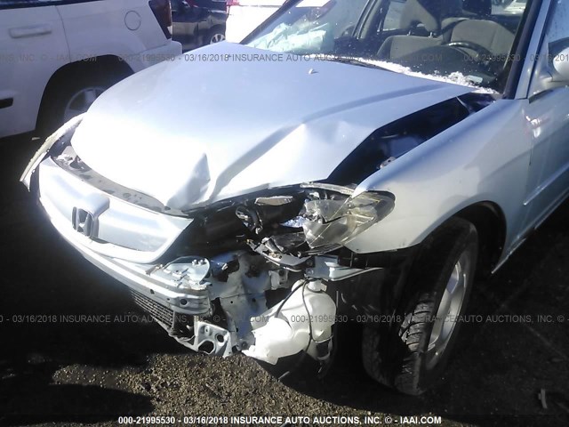 JHMES96685S026355 - 2005 HONDA CIVIC HYBRID SILVER photo 6