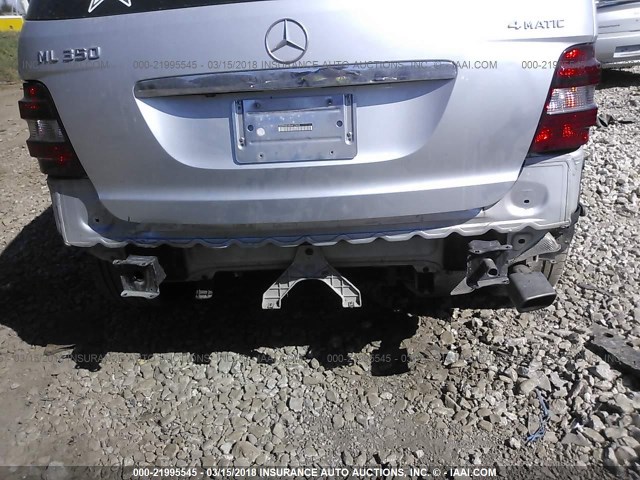 4JGBB86E68A417449 - 2008 MERCEDES-BENZ ML 350 SILVER photo 6