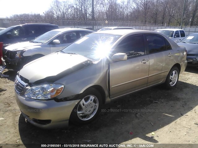 2T1BR32EX6C593728 - 2006 TOYOTA COROLLA CE/LE/S GOLD photo 2