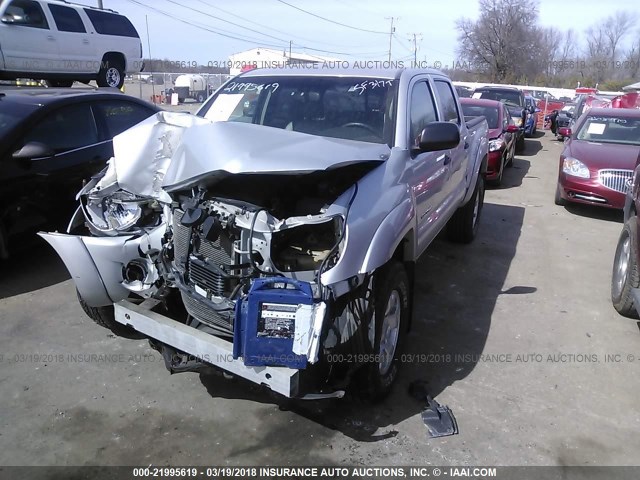 5TELU42N67Z351779 - 2007 TOYOTA TACOMA DOUBLE CAB SILVER photo 2