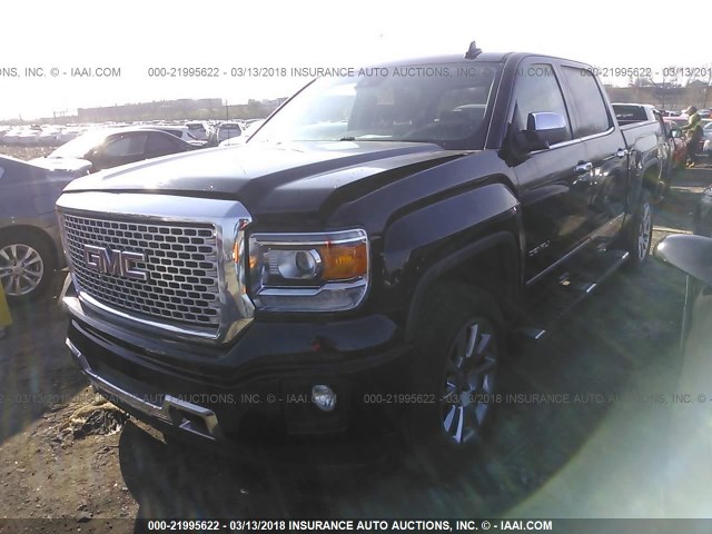 3GTU2WEC6FG140446 - 2015 GMC SIERRA K1500 DENALI BLACK photo 2