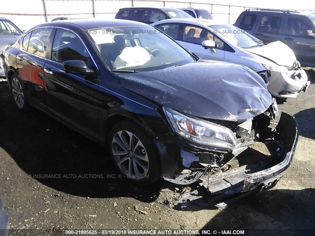 1HGCR2E5XFA225890 - 2015 HONDA ACCORD SPORT BLACK photo 1