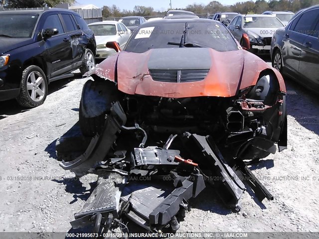 1G1YU2D64G5605677 - 2016 CHEVROLET CORVETTE 3LZ/Z06 ORANGE photo 6