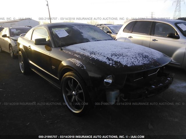 1ZVHT82H685148466 - 2008 FORD MUSTANG GT BLACK photo 1