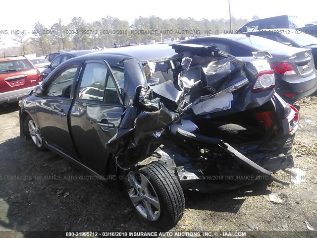 2T1BU4EE0BC715555 - 2011 TOYOTA COROLLA S/LE GRAY photo 3