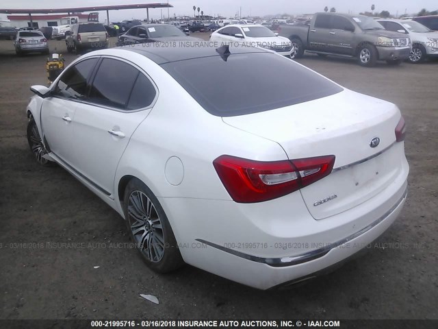 KNALN4D78G5199094 - 2016 KIA CADENZA LUXURY WHITE photo 3