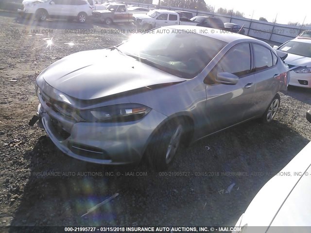 1C3CDFBB7GD593415 - 2016 DODGE DART SXT SILVER photo 2