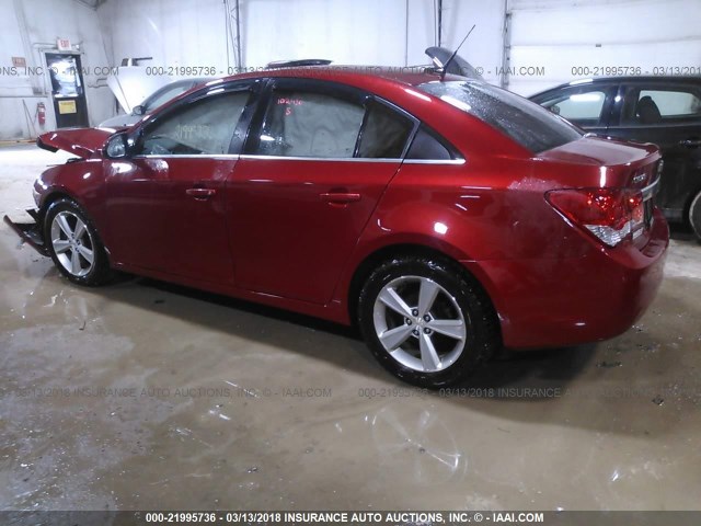 1G1PE5SB9E7417328 - 2014 CHEVROLET CRUZE LT RED photo 3