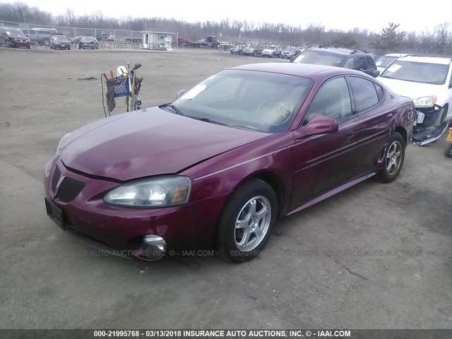 2G2WP522651187360 - 2005 PONTIAC GRAND PRIX RED photo 2