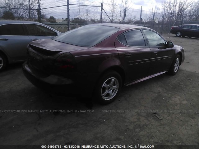 2G2WP522651187360 - 2005 PONTIAC GRAND PRIX RED photo 4