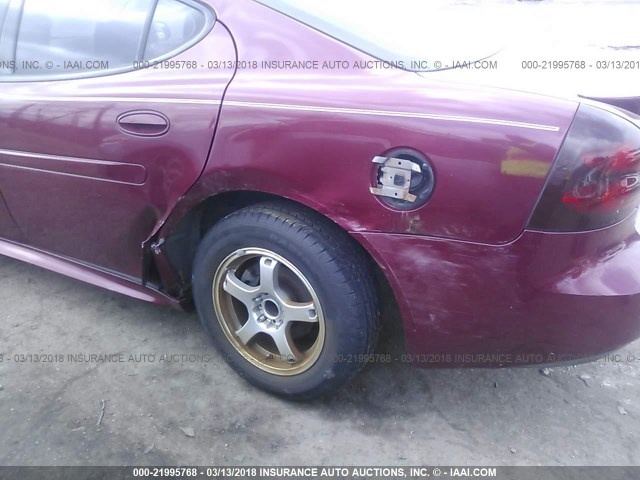 2G2WP522651187360 - 2005 PONTIAC GRAND PRIX RED photo 6