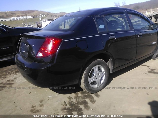 1G8AG52F75Z170416 - 2005 SATURN ION LEVEL 1 BLACK photo 4