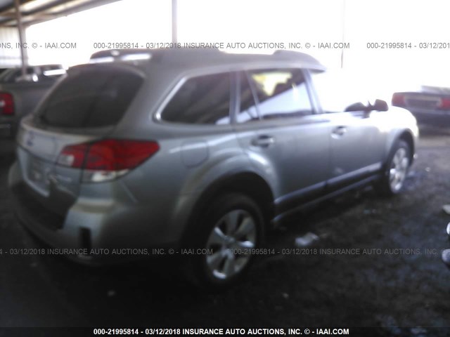 4S4BRBJC5A3318887 - 2010 SUBARU OUTBACK 2.5I LIMITED SILVER photo 4