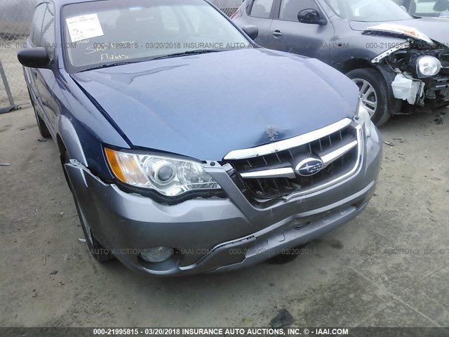 4S4BP61C197326809 - 2009 SUBARU OUTBACK 2.5I BLUE photo 6