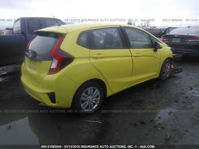 3HGGK5G59FM771314 - 2015 HONDA FIT LX YELLOW photo 4