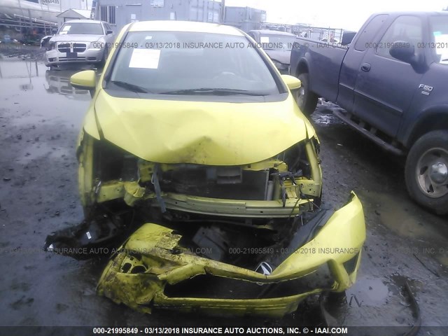 3HGGK5G59FM771314 - 2015 HONDA FIT LX YELLOW photo 6