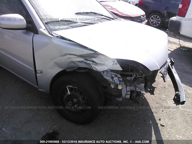 KNADH4A39B6730111 - 2011 KIA RIO LX/SX SILVER photo 6