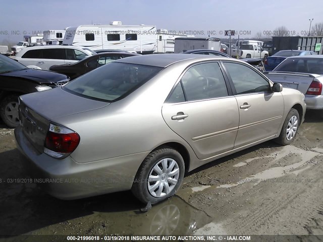 4T1BE32K15U415205 - 2005 TOYOTA CAMRY LE/XLE/SE TAN photo 4