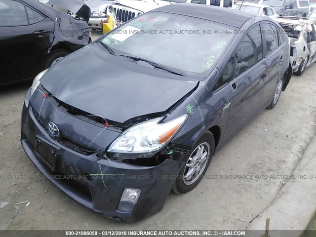 JTDKN3DU3A0120966 - 2010 TOYOTA PRIUS GRAY photo 2