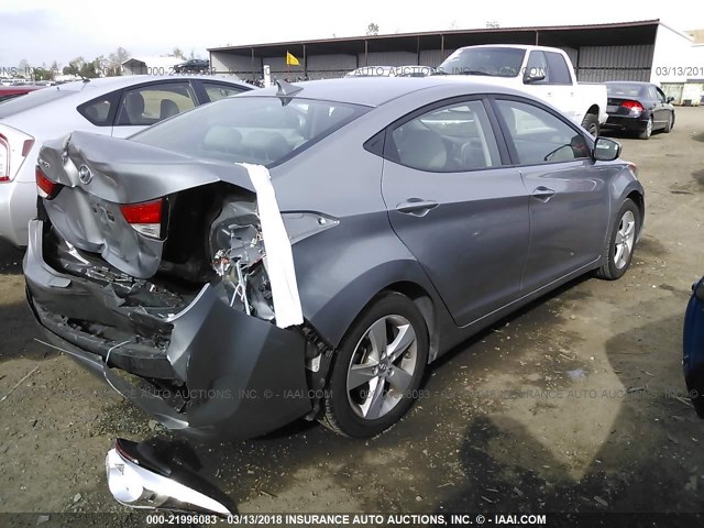 KMHDH4AE3DU902356 - 2013 HYUNDAI ELANTRA GLS/LIMITED GRAY photo 4