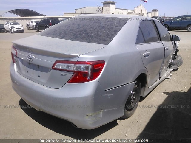 4T1BF1FK9EU766438 - 2014 TOYOTA CAMRY L/SE/LE/XLE SILVER photo 4