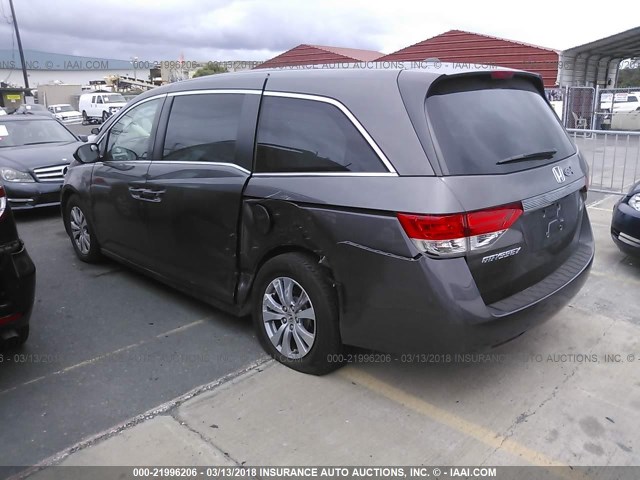 5FNRL5H64FB001134 - 2015 HONDA ODYSSEY EXL ნაცრისფერი ფოტო 3