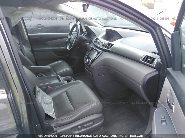 5FNRL5H64FB001134 - 2015 HONDA ODYSSEY EXL ნაცრისფერი ფოტო 5