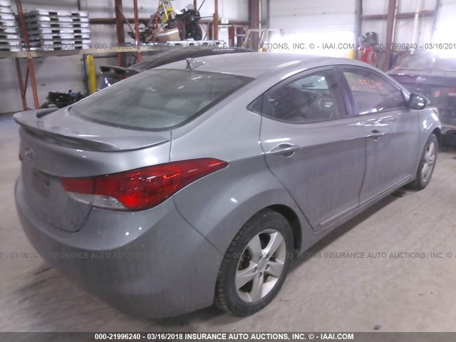 KMHDH4AE1BU132817 - 2011 HYUNDAI ELANTRA GLS/LIMITED GRAY photo 4