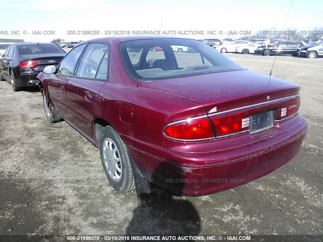 2G4WS52J531239474 - 2003 BUICK CENTURY CUSTOM MAROON photo 3