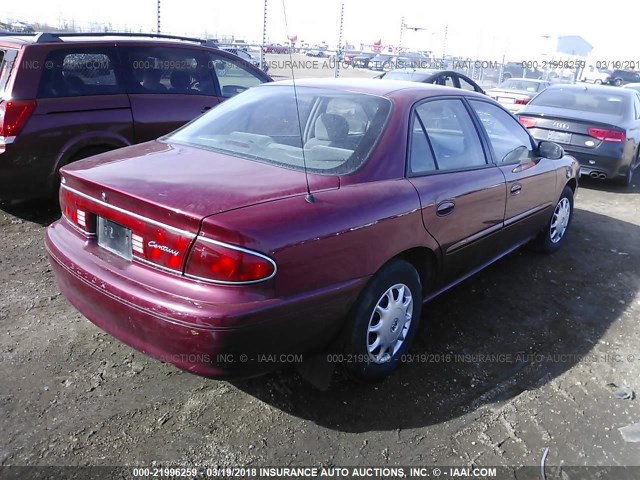 2G4WS52J531239474 - 2003 BUICK CENTURY CUSTOM MAROON photo 4